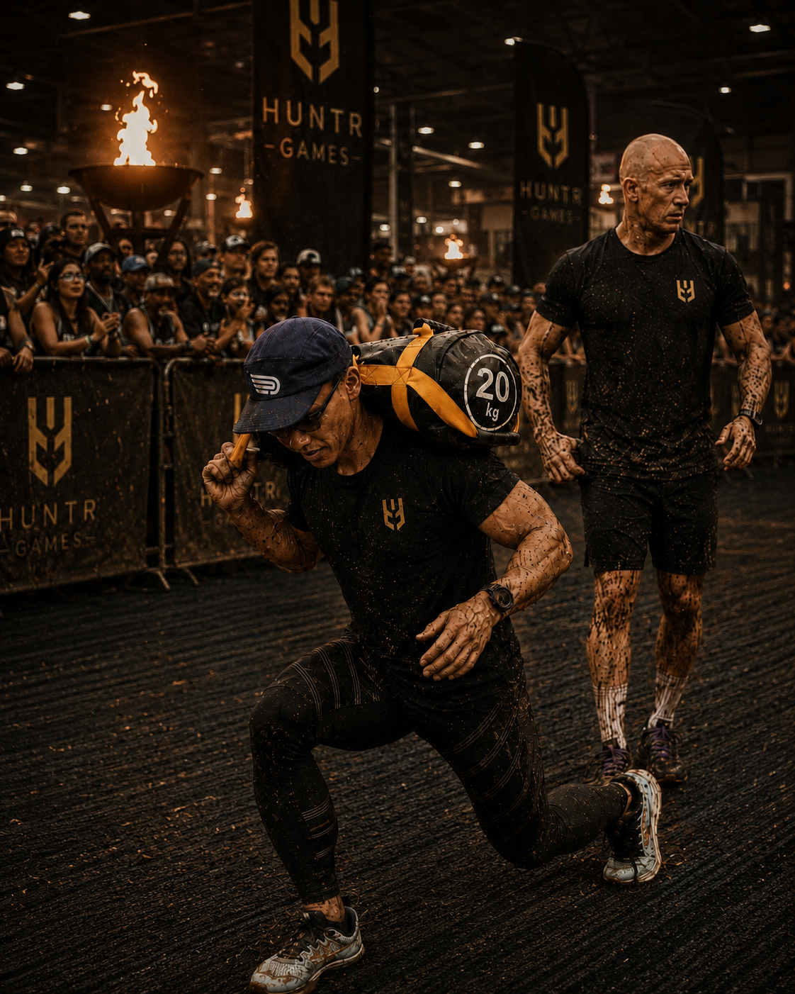 HUNTR athlete in race action